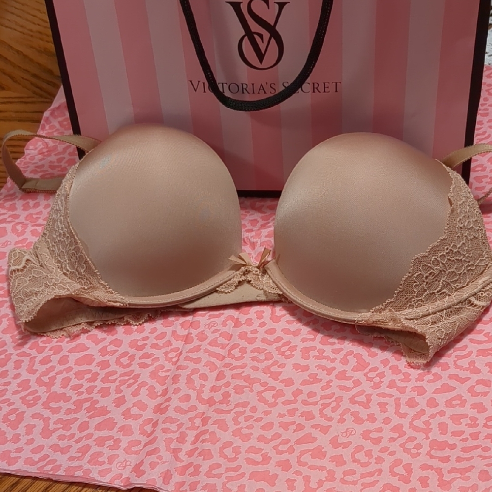 VS Dream Angels Convertible Push Up Bra Nude Size 32D